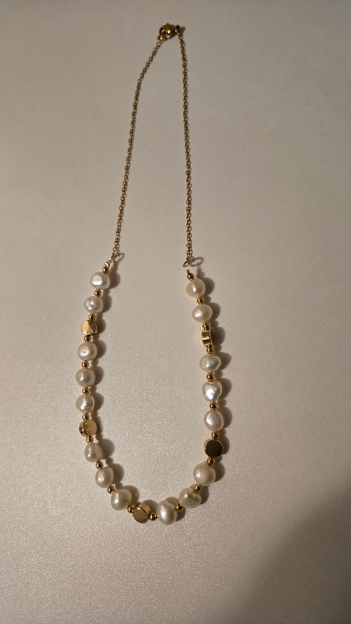 Touch of Elegance Necklace with pearls and gold-tone accents, view 9