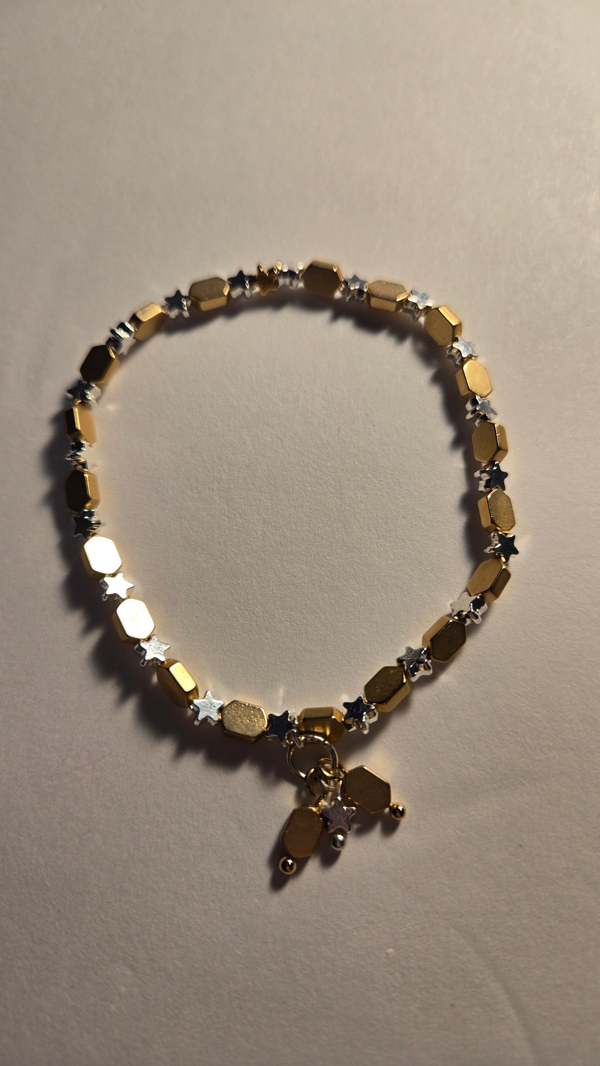 Star Whisper Bracelet in gold-tone and silver-tone with tiny stars, view 2