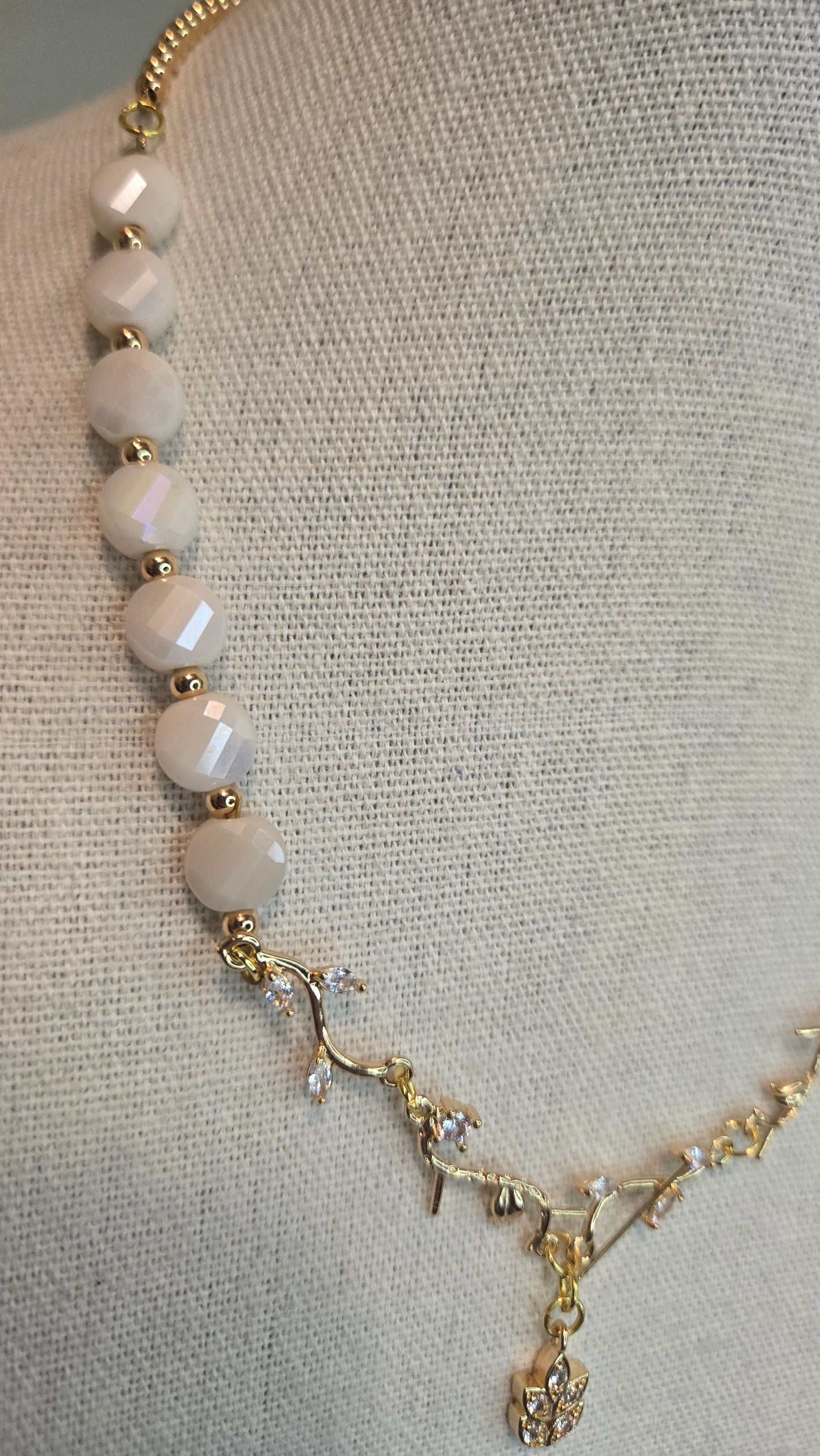 Full product view of the Ivory Pearl Branch Necklace