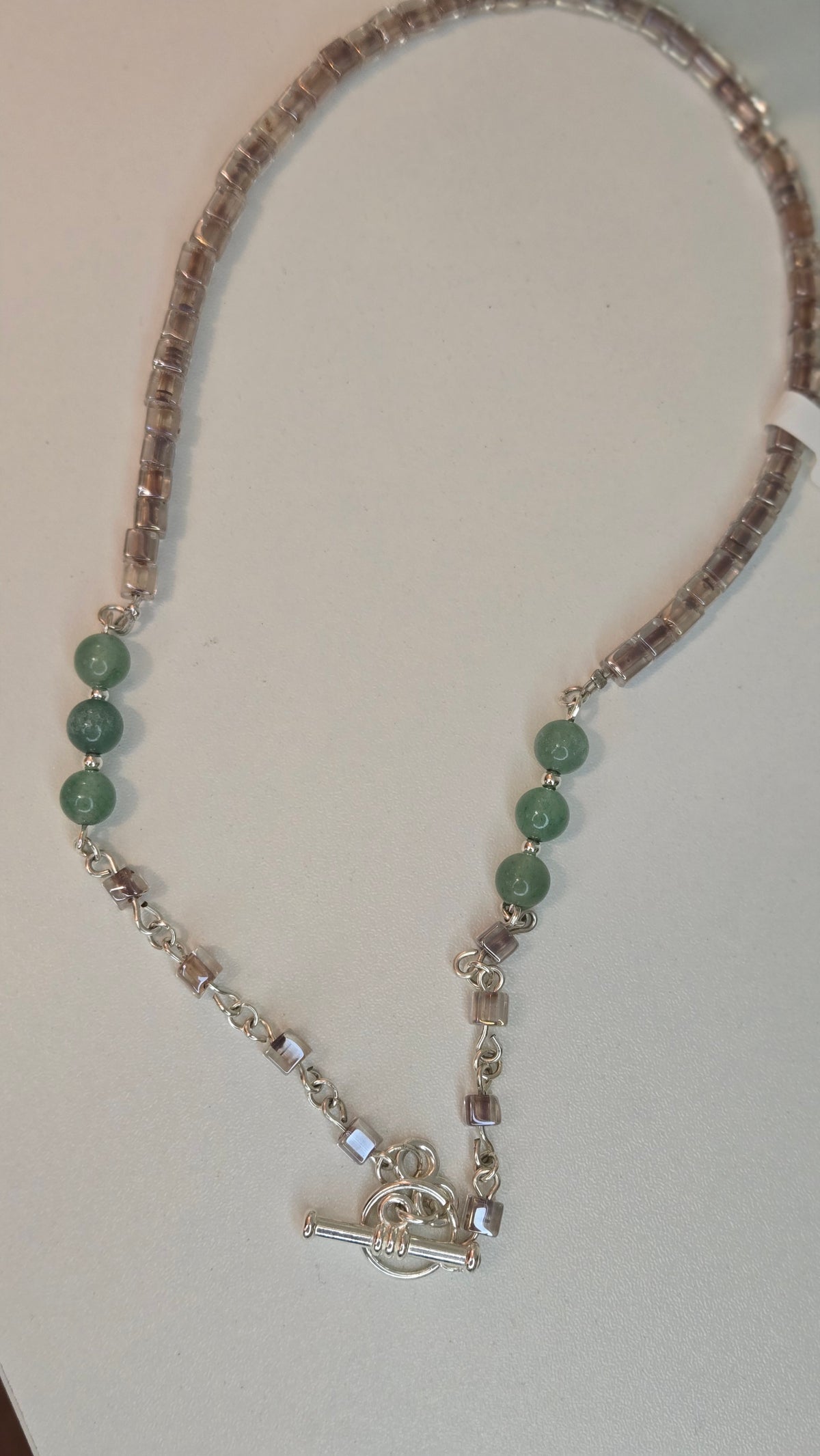 Emerald Whisper Green Beaded Jewelry with green beads and metallic chain details, view 8
