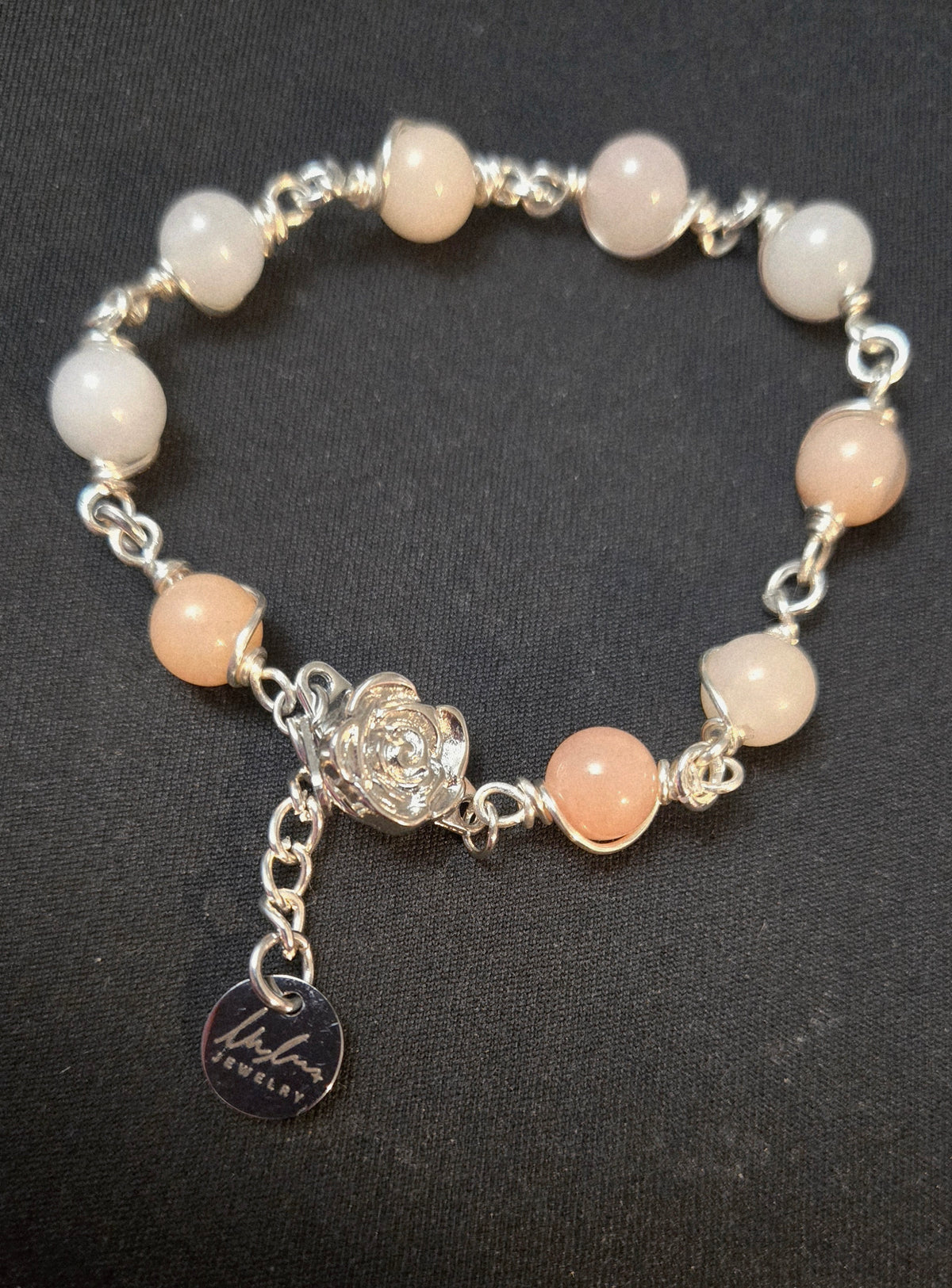 Soft Opal Bracelet with natural opal gemstones and a magnetic clasp