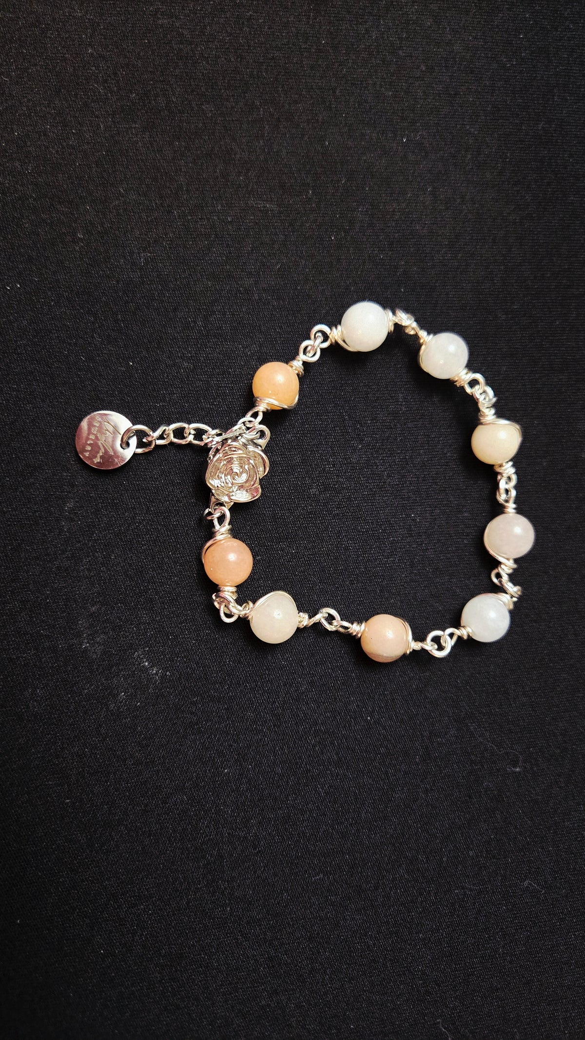 Soft Opal Bracelet with natural opal gemstones and a magnetic clasp, view 2