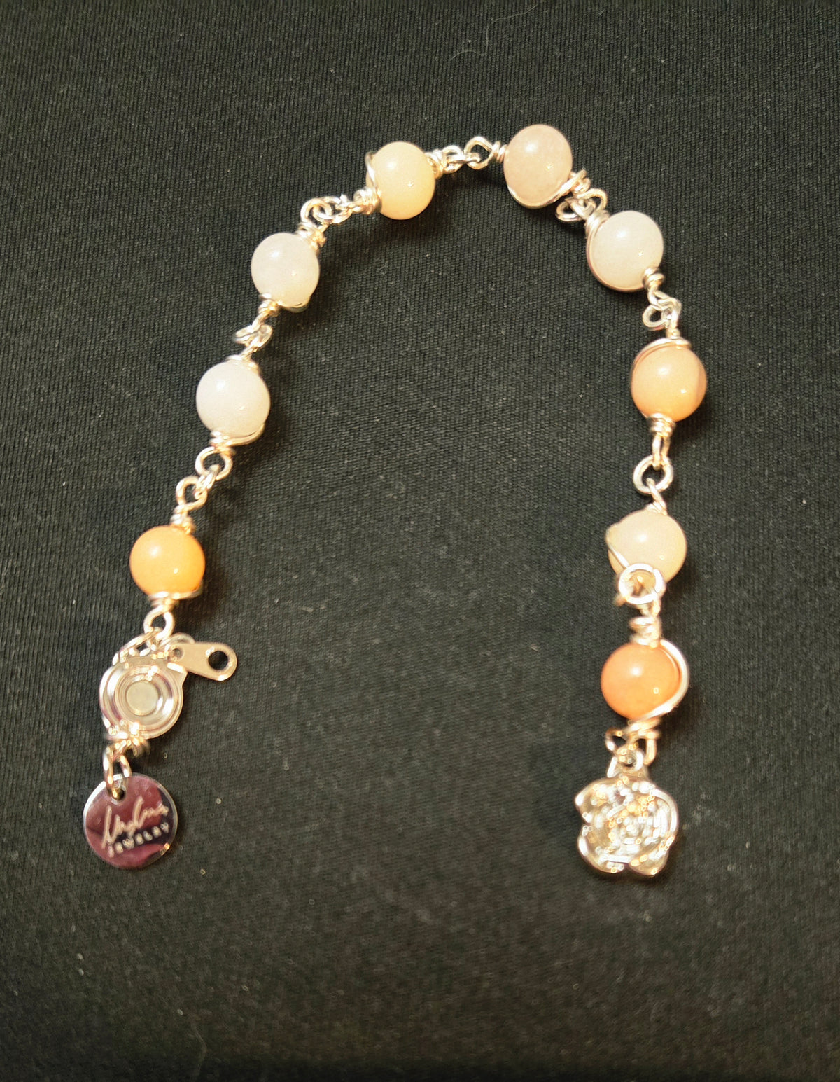 Soft Opal Bracelet with natural opal gemstones and a magnetic clasp, view 4