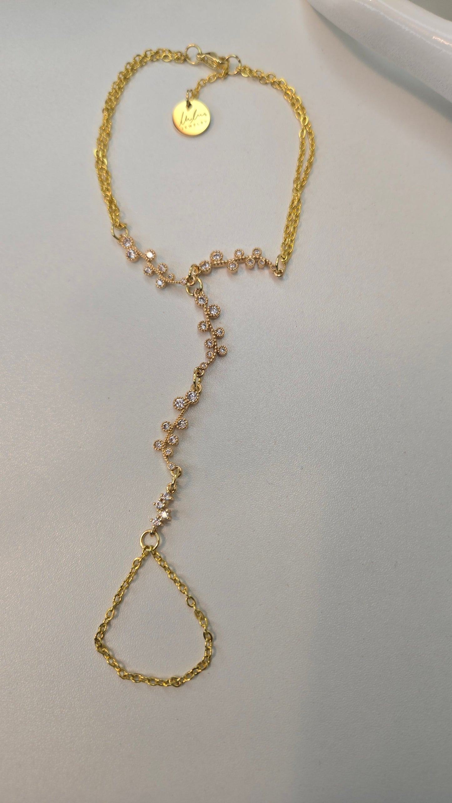 Elegant Hand Chain Bracelet with a gift box for special occasions