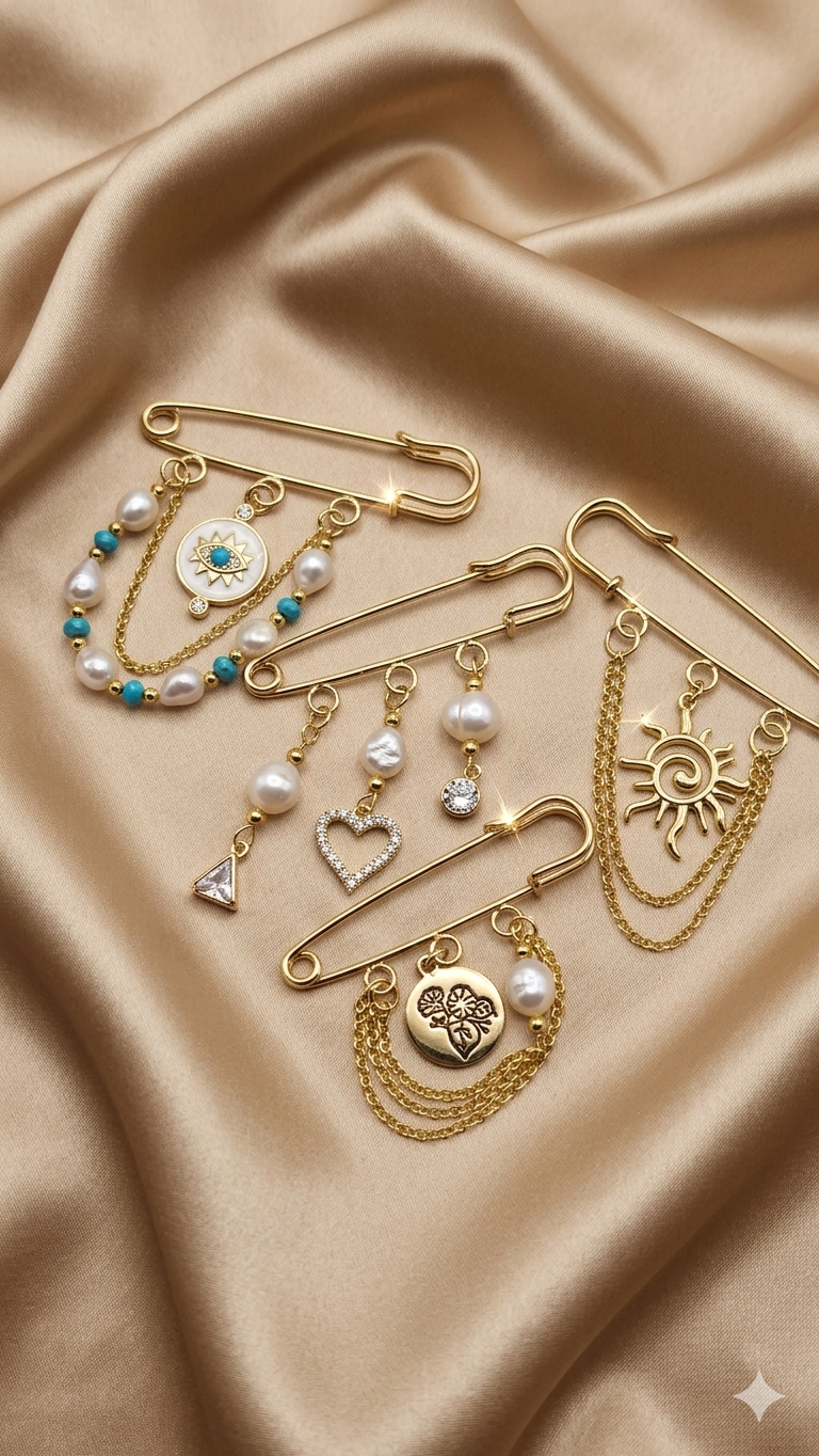 Elegant brooch collection