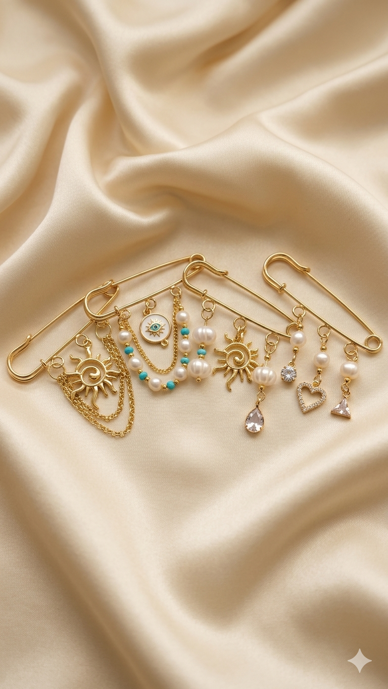 Elegant brooch collection