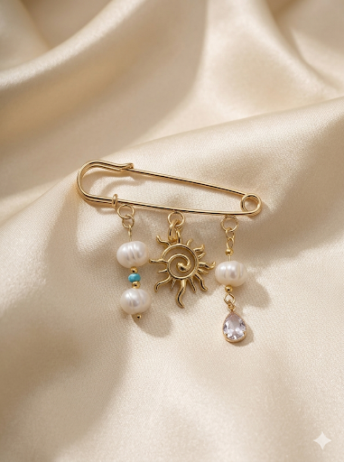 Elegant brooch collection
