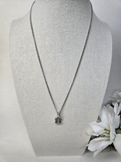 Soul Anchor Charm Necklace with anchor and open-heart charms on a stainless steel chain, view 3
