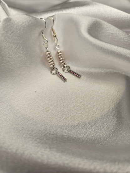 Heritage Drops Ornate Jewelry with silver-tone motifs and dangling chain details, view 4