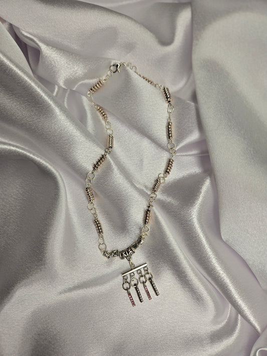 Heritage Drops Ornate Jewelry with silver-tone motifs and dangling chain details, view 2