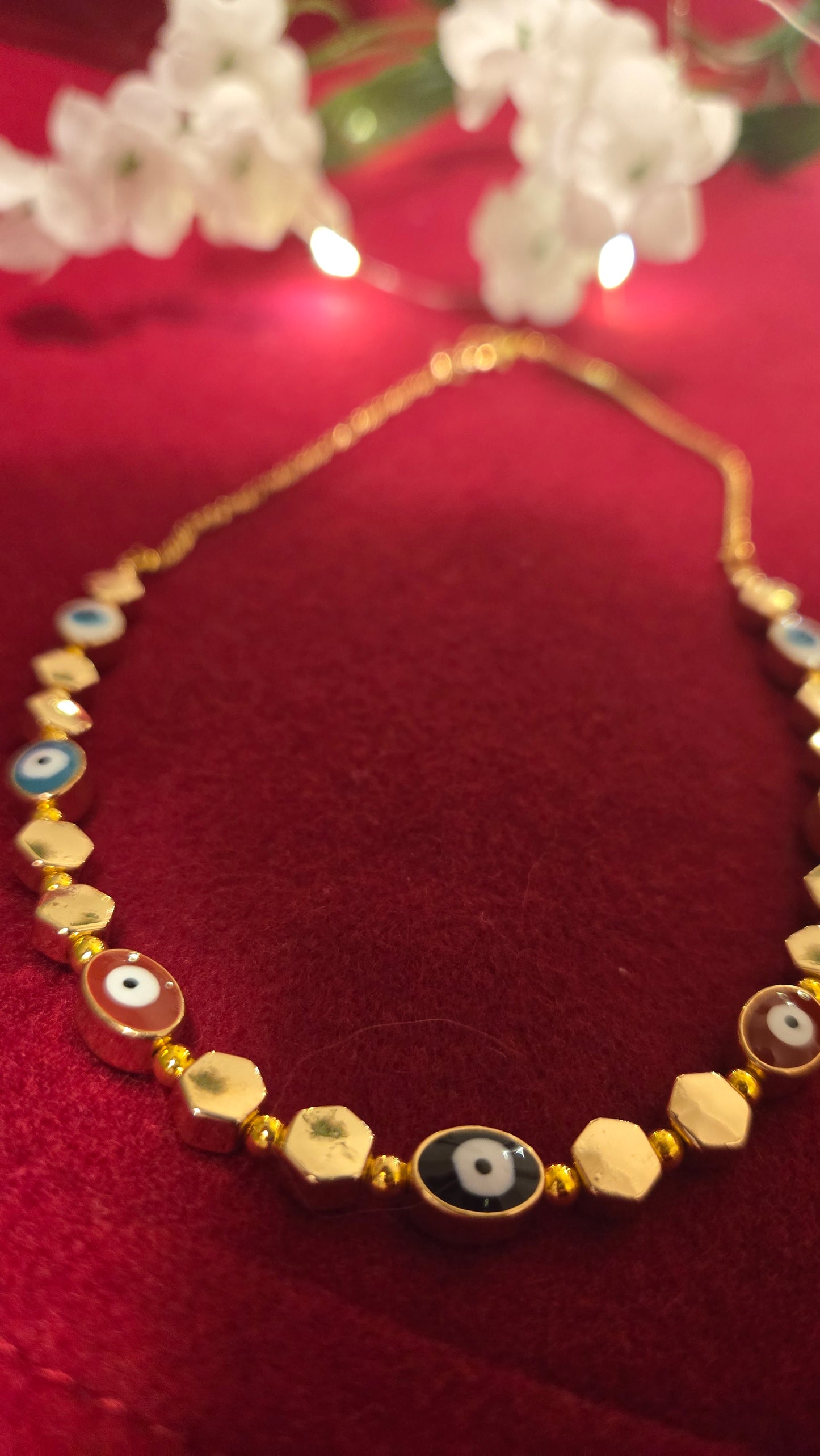 Golden Evil Eye Protection Necklace