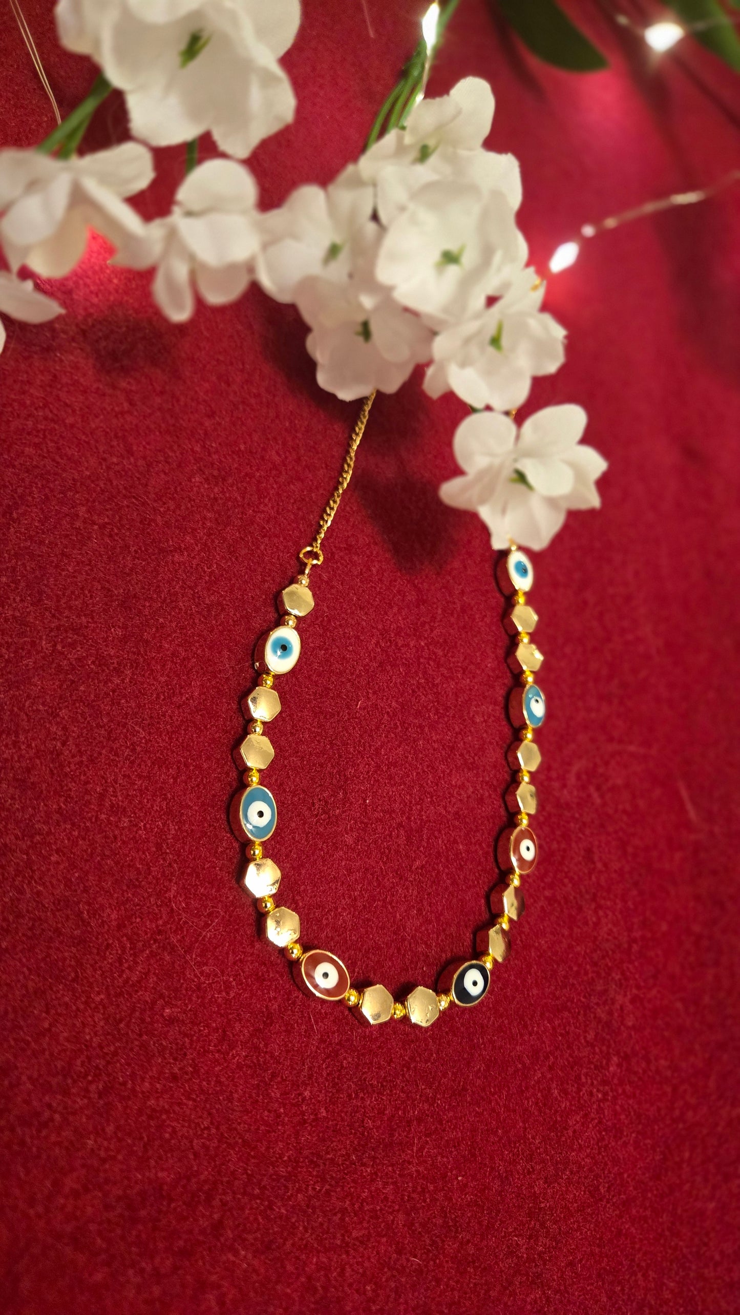 Golden Evil Eye Protection Necklace