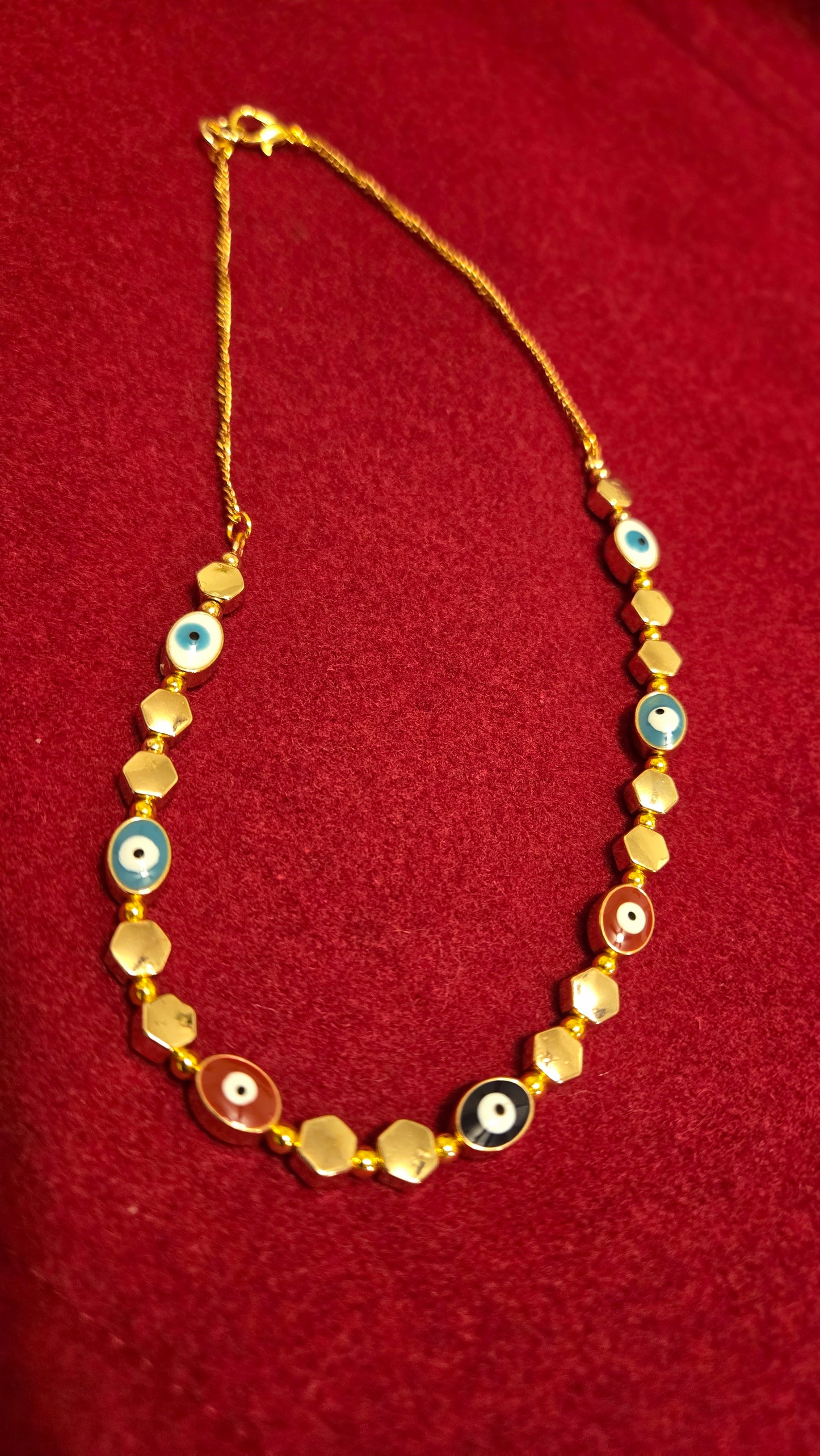Golden Evil Eye Protection Necklace
