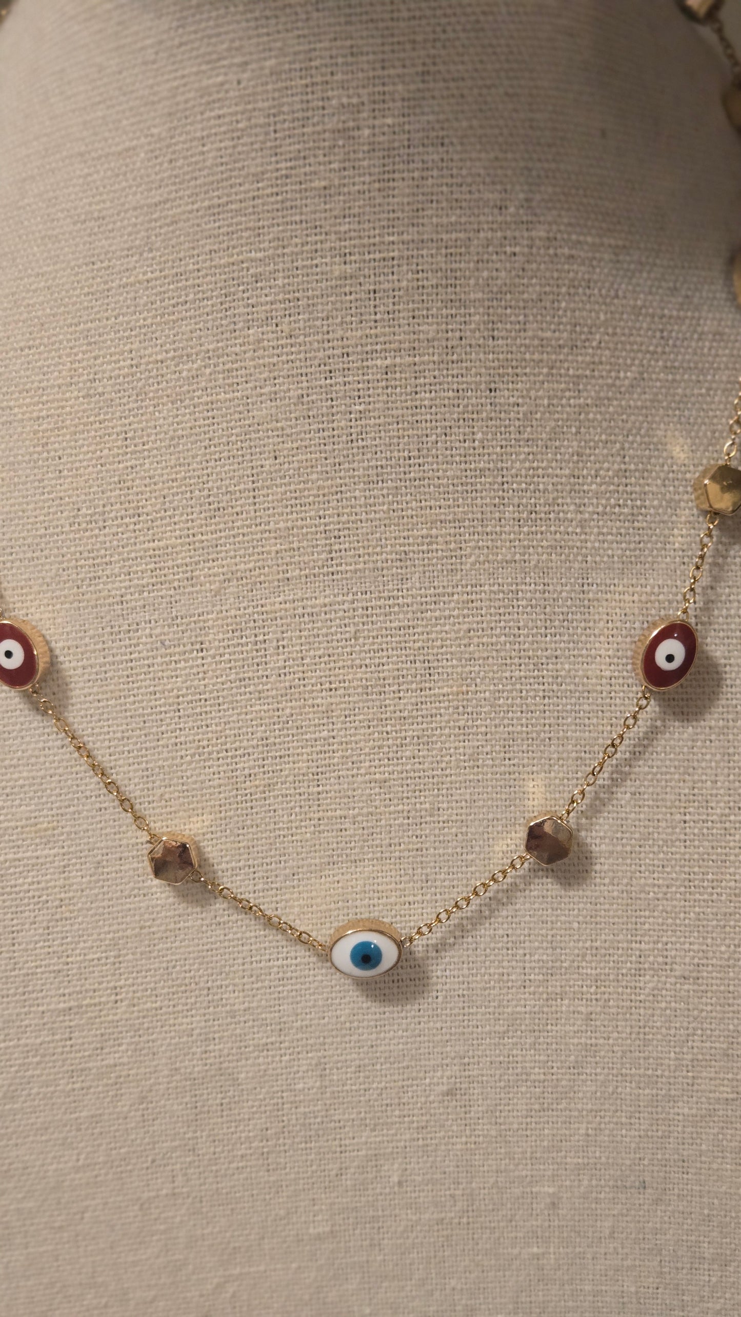 Elegant Golden Evil Eye Necklace
