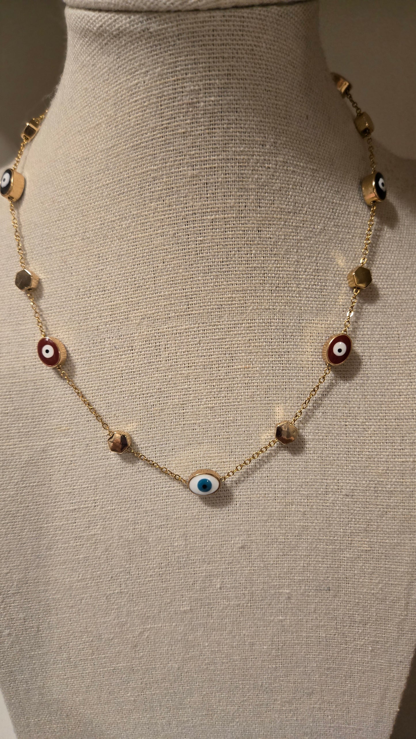 Elegant Golden Evil Eye Necklace