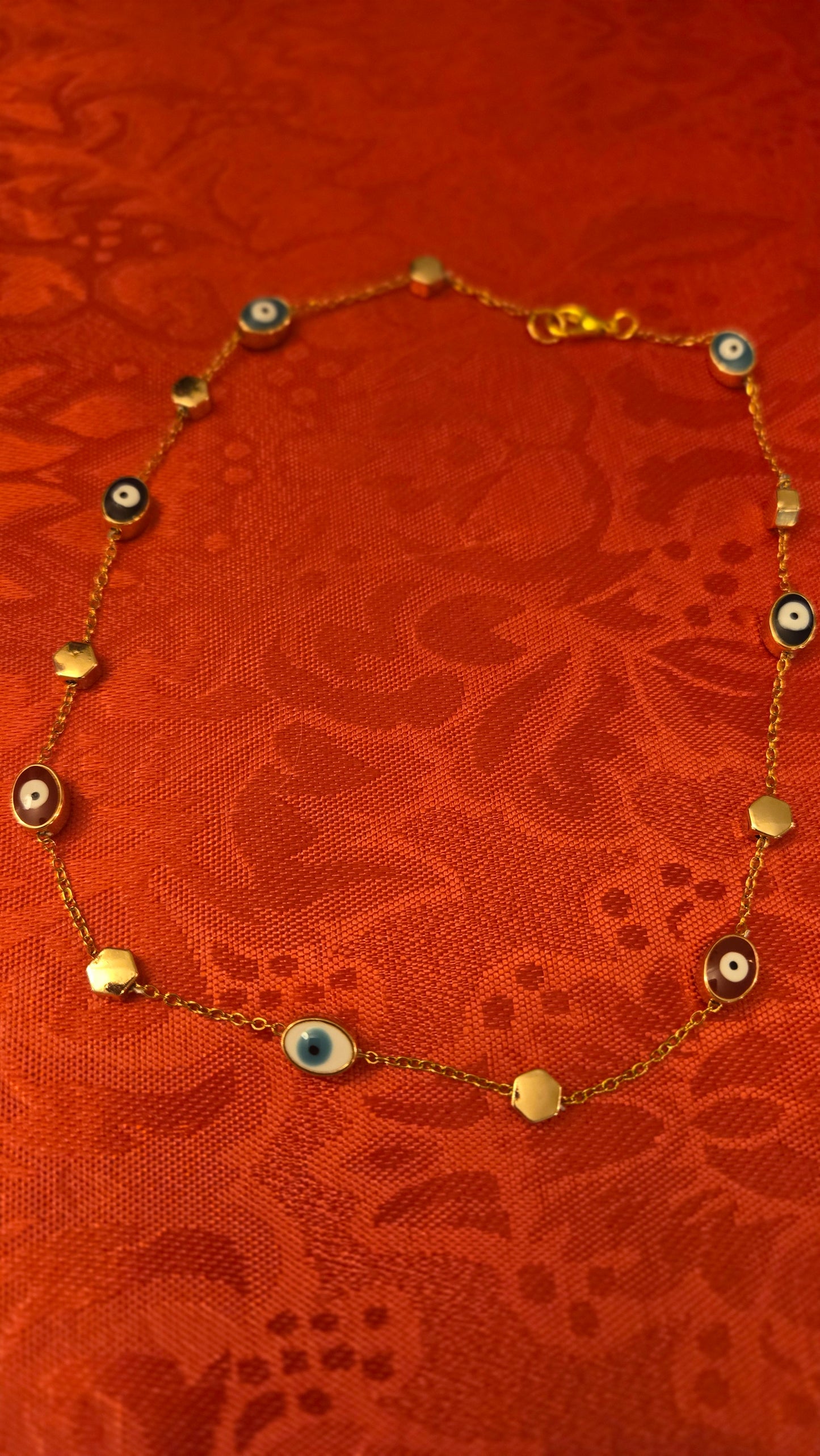 Elegant Golden Evil Eye Necklace