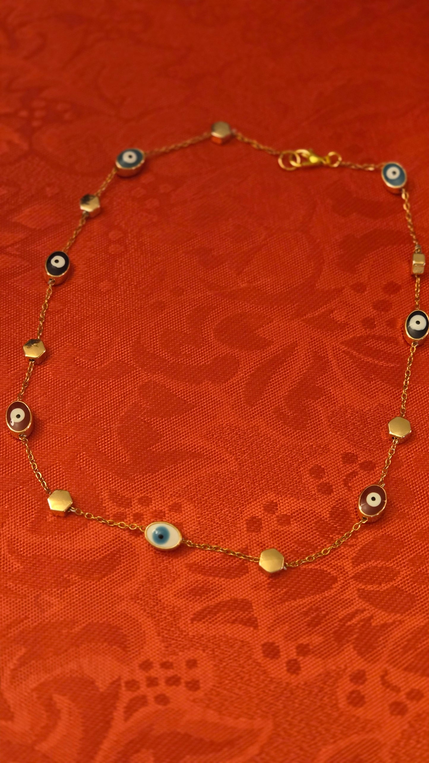Elegant Golden Evil Eye Necklace