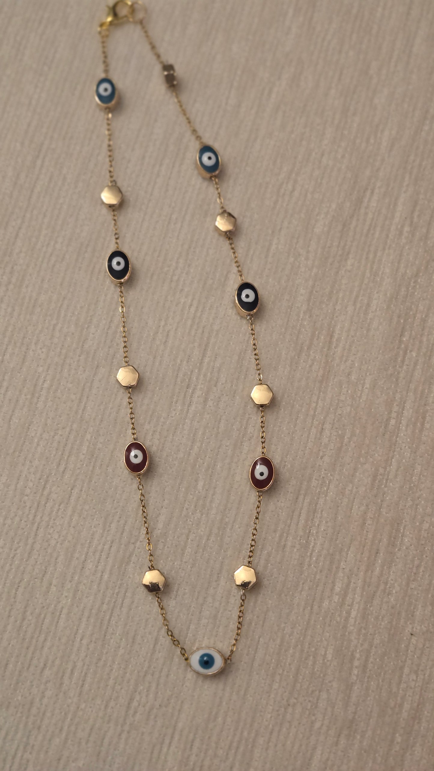 Elegant Golden Evil Eye Necklace