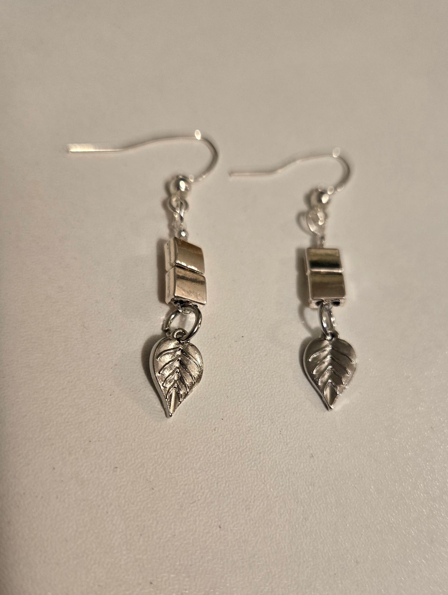 Pure Leaf Drop Earrings