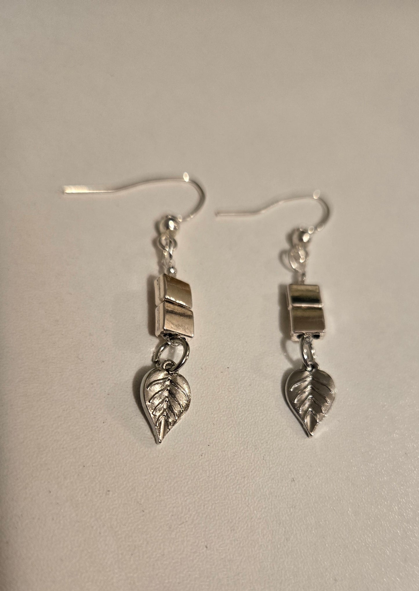 Pure Leaf Drop Earrings
