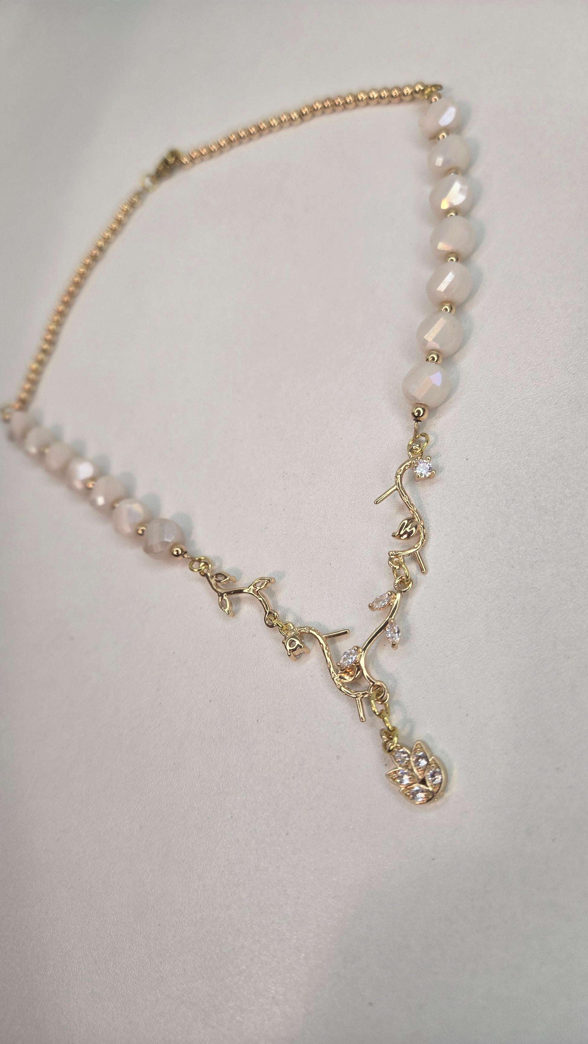 Pearl Branch Necklace with adjustable clasp for perfect fit