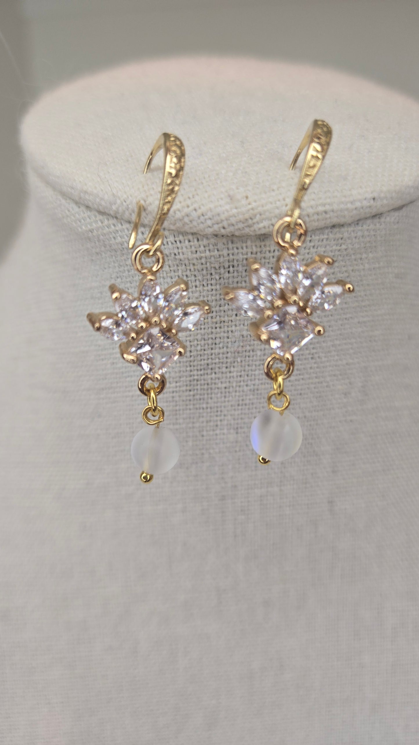 Pair of Luminous Flower Earrings showcasing intricate design
