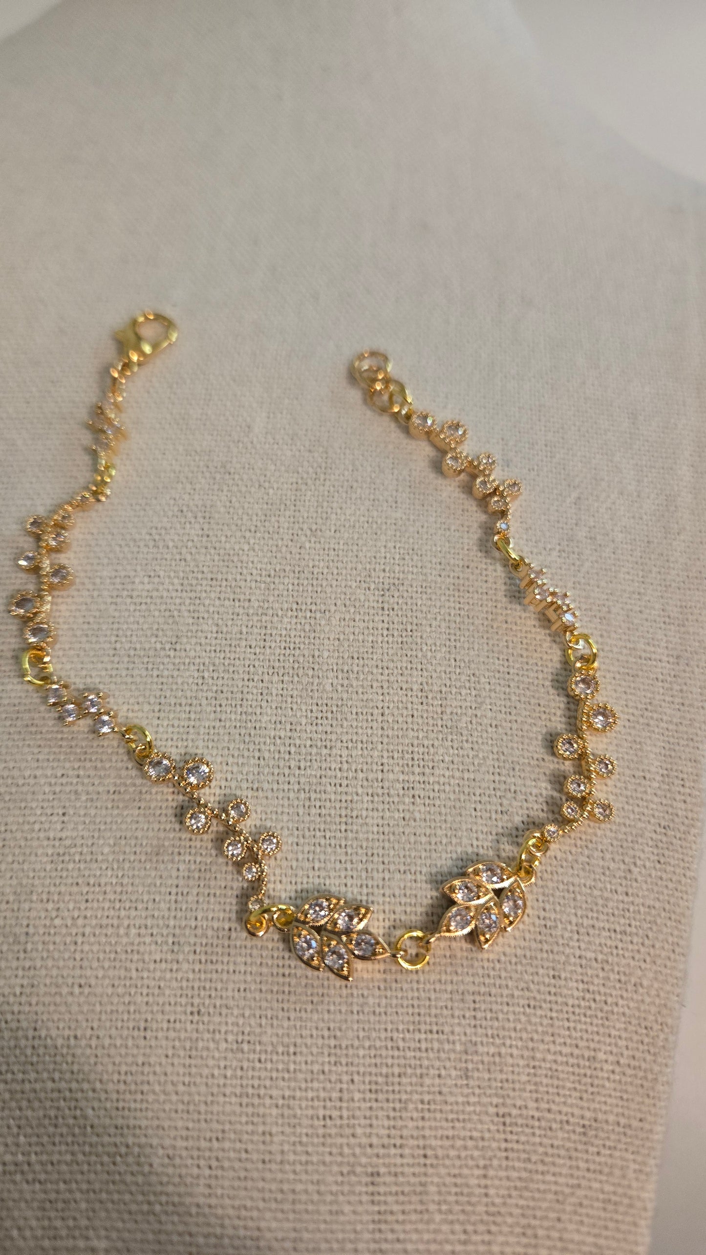 Golden Flora Bracelet elegantly displayed in a LuluTouch gift box, ready for gifting.
