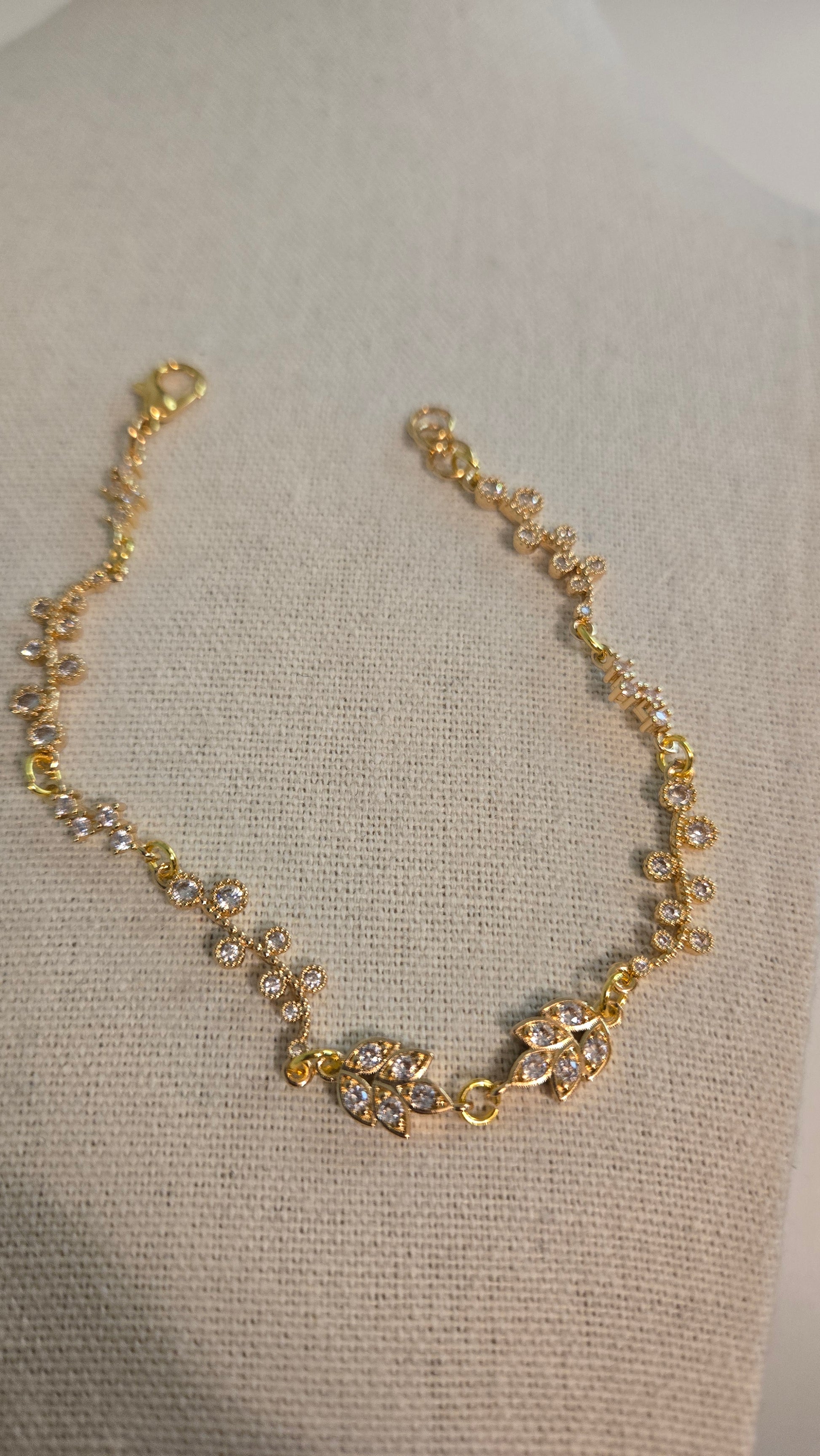Golden Flora Bracelet elegantly displayed in a LuluTouch gift box, ready for gifting.