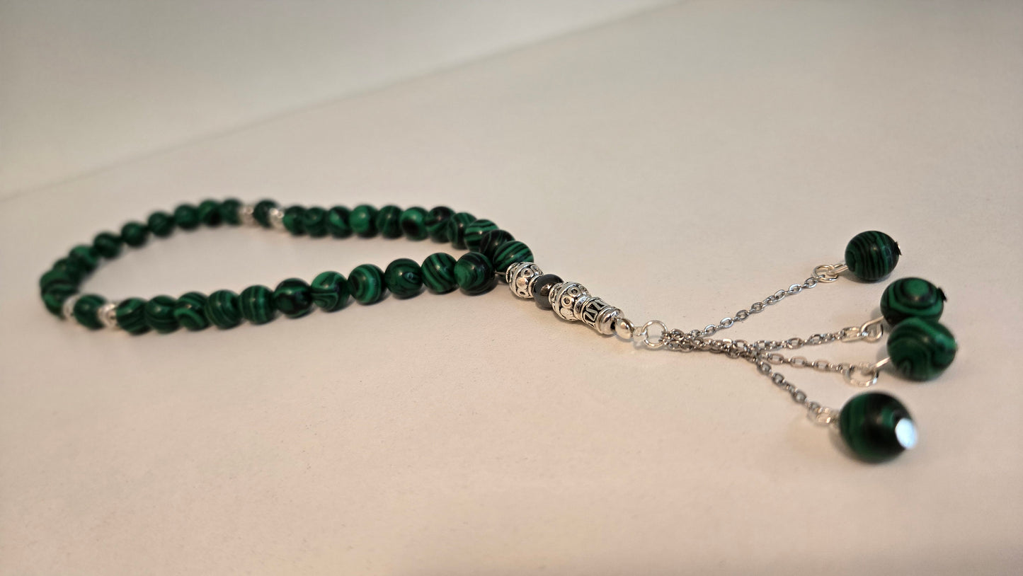 Malachite Serenity Prayer Beads