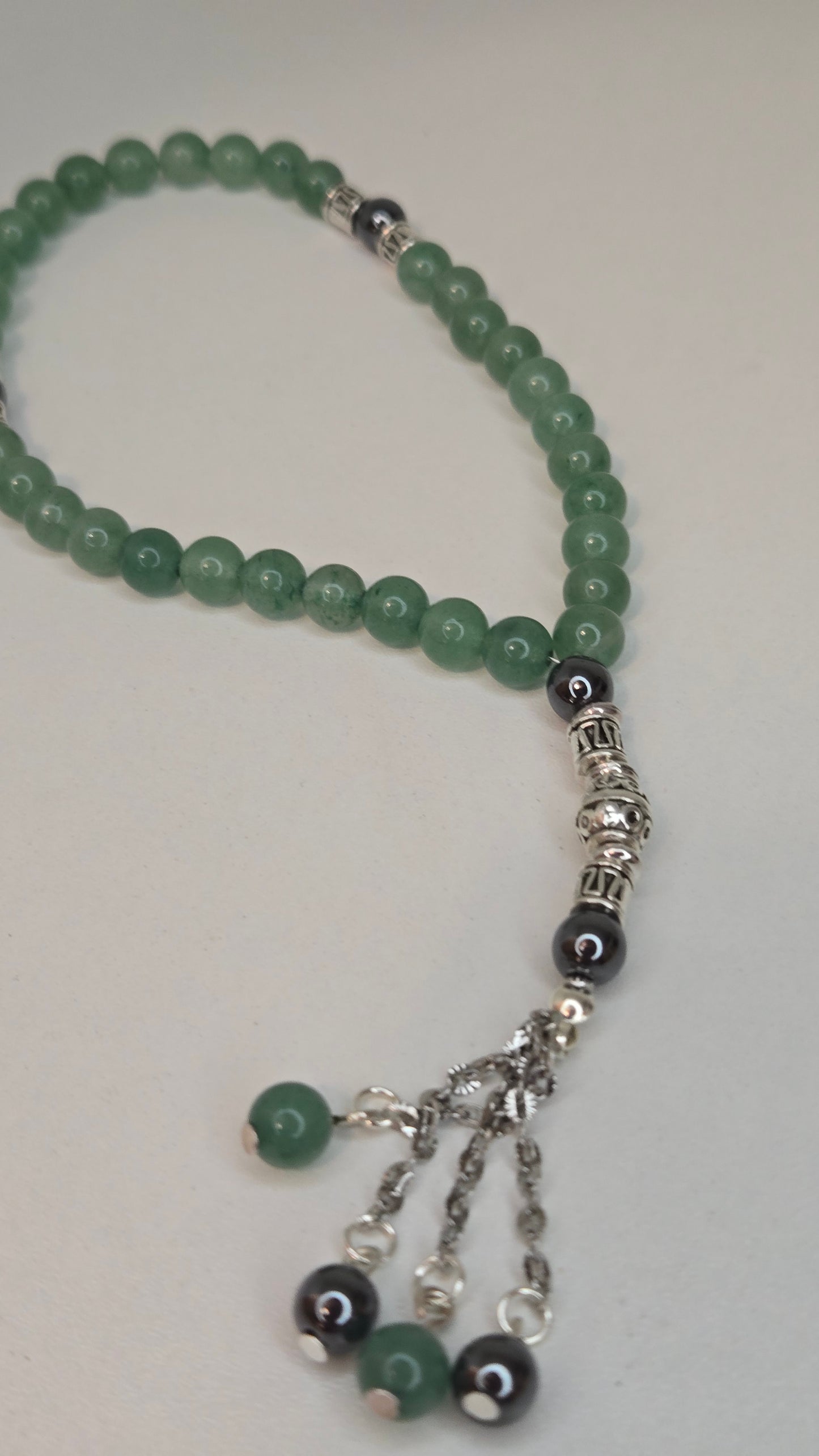 Green Aventurine & Hematite Prayer Beads