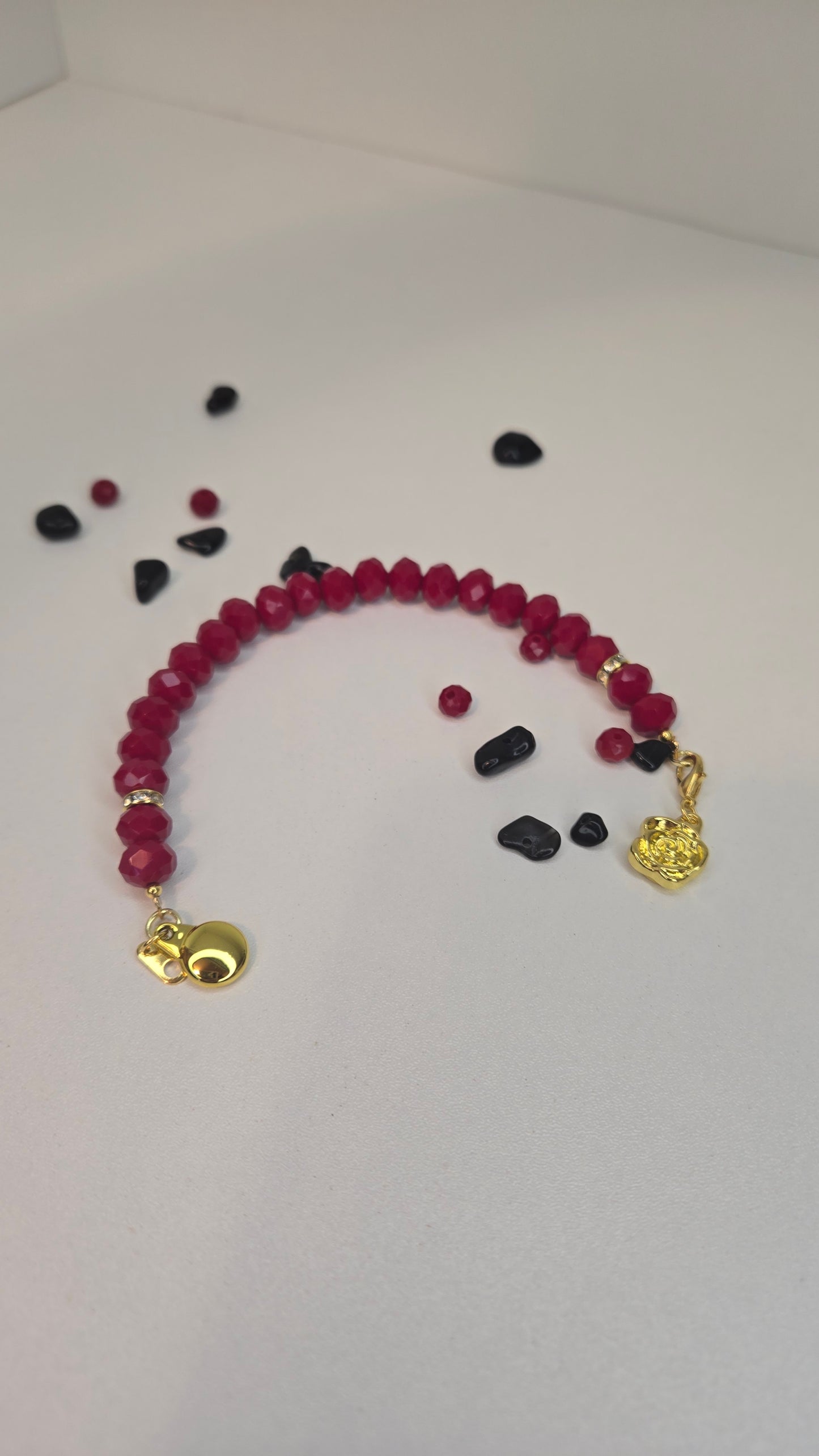 Ruby Crystal Magnetic Bracelet