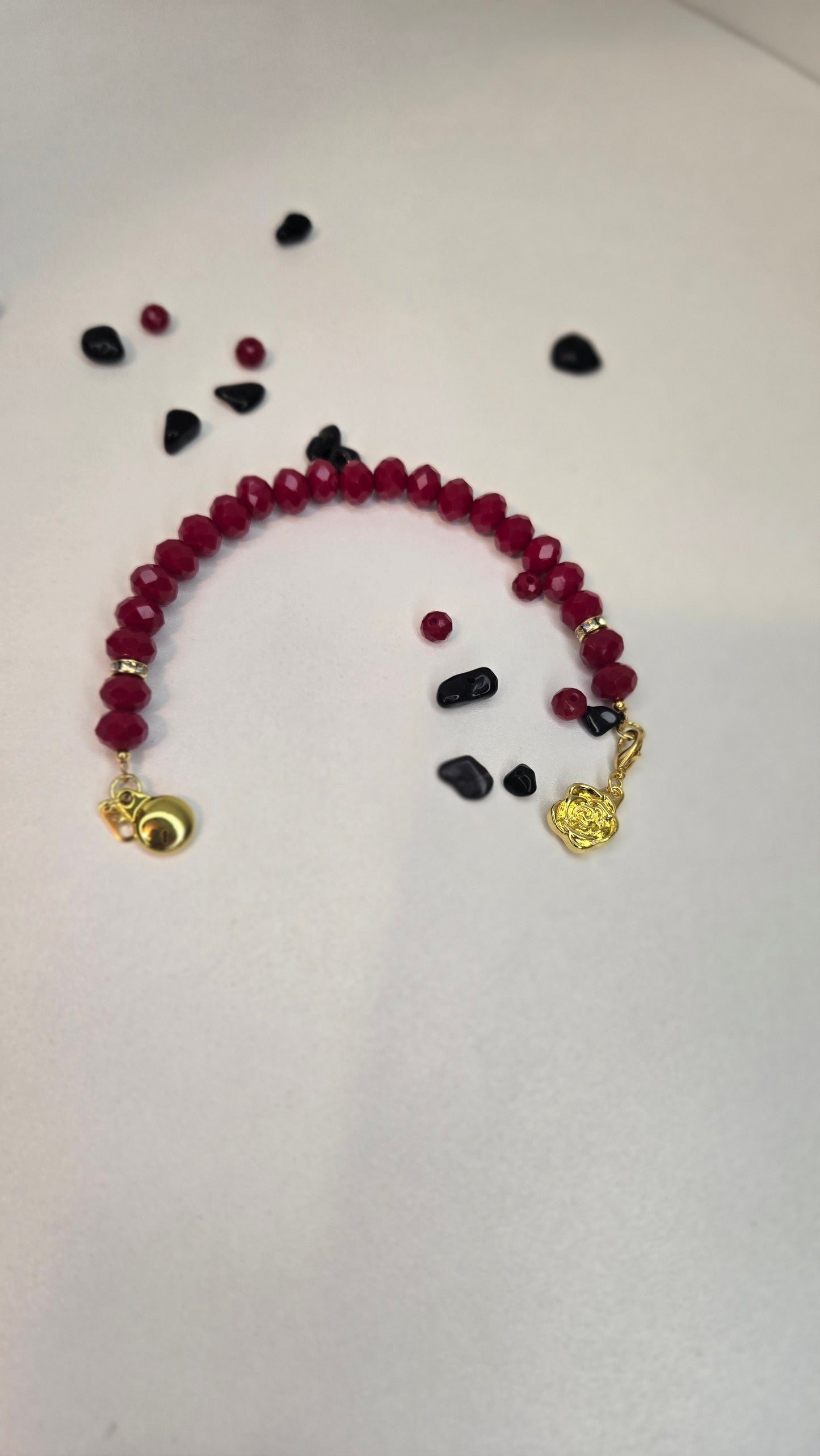 Ruby Crystal Magnetic Bracelet