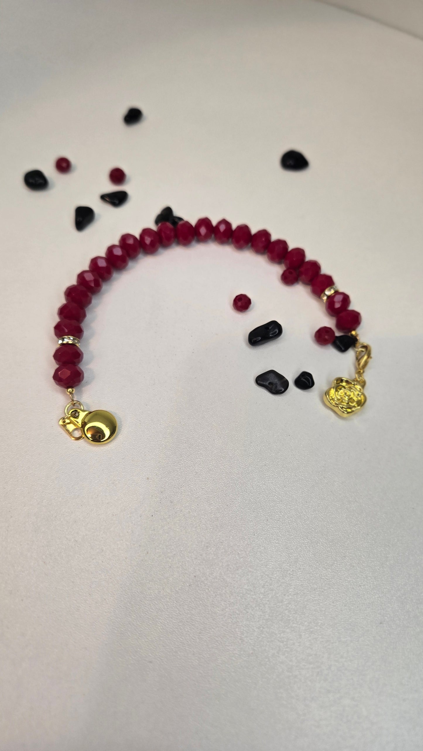 Ruby Crystal Magnetic Bracelet