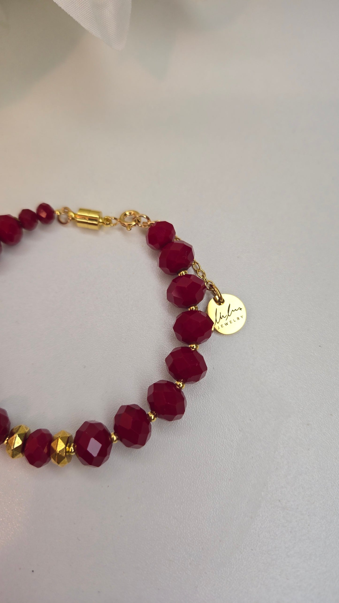 Ruby Glow Crystal Bracelet