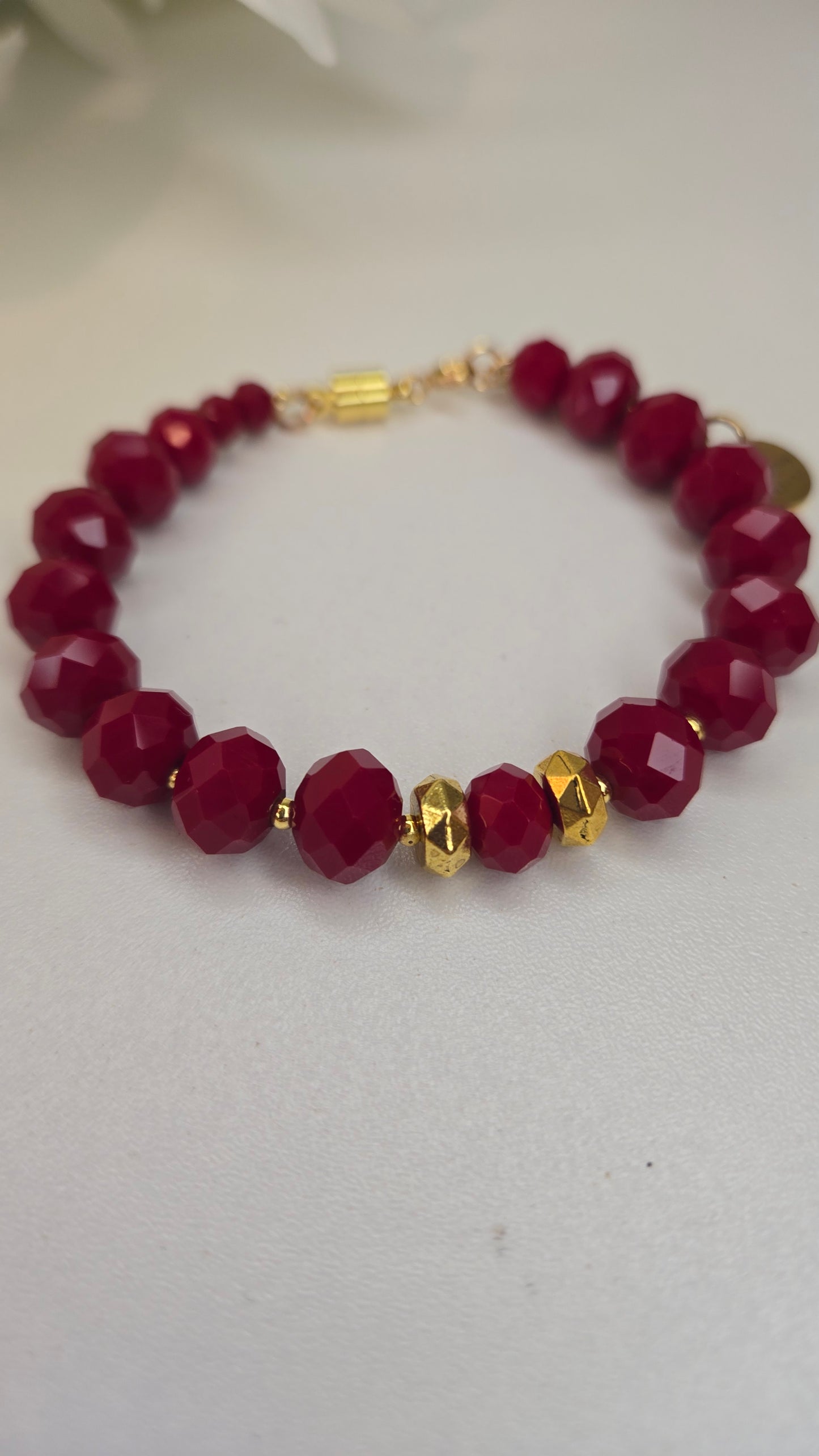 Ruby Glow Crystal Bracelet