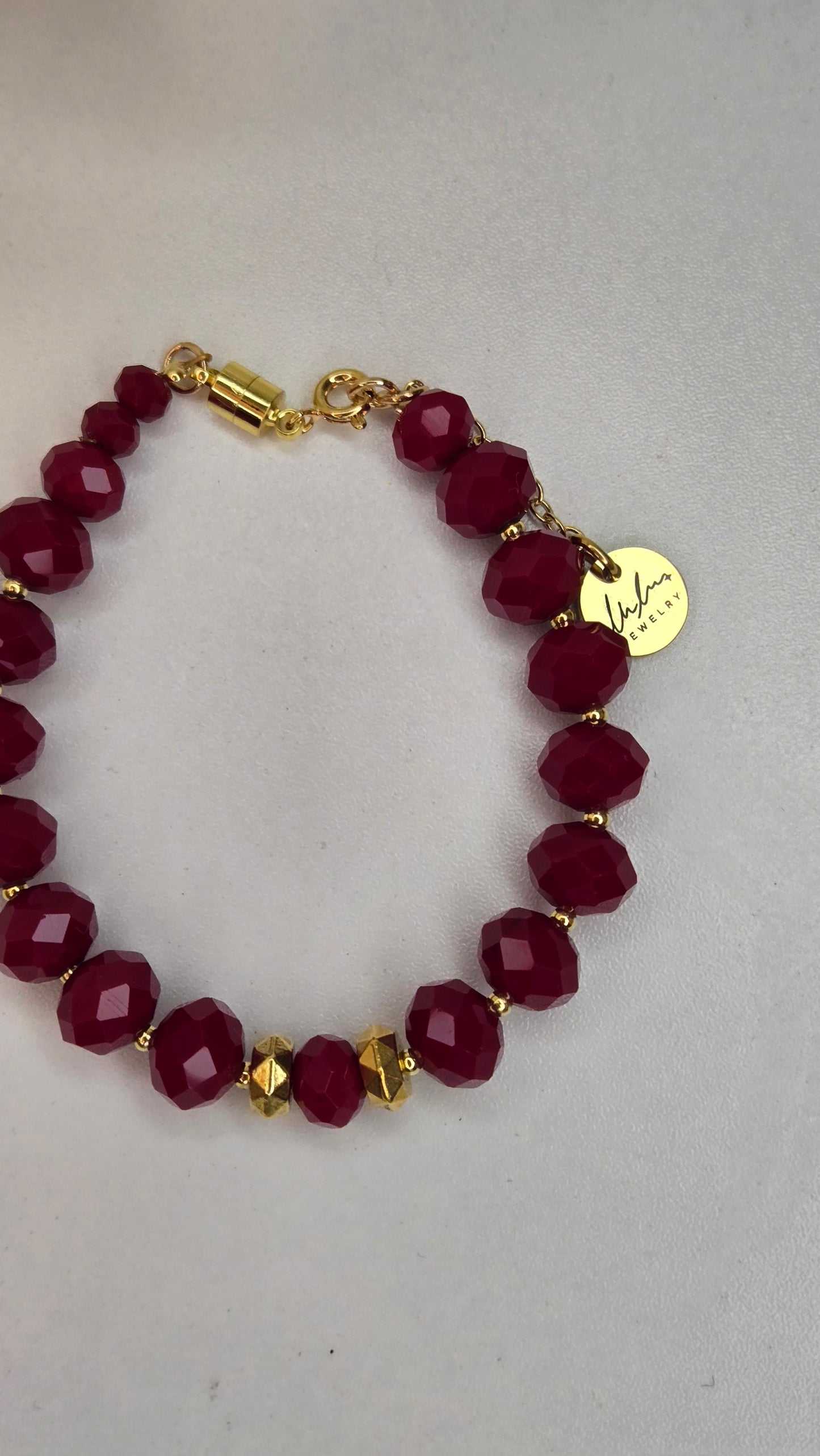 Ruby Glow Crystal Bracelet