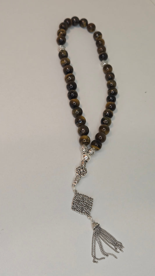 Tiger’s Eye Serenity Prayer Beads