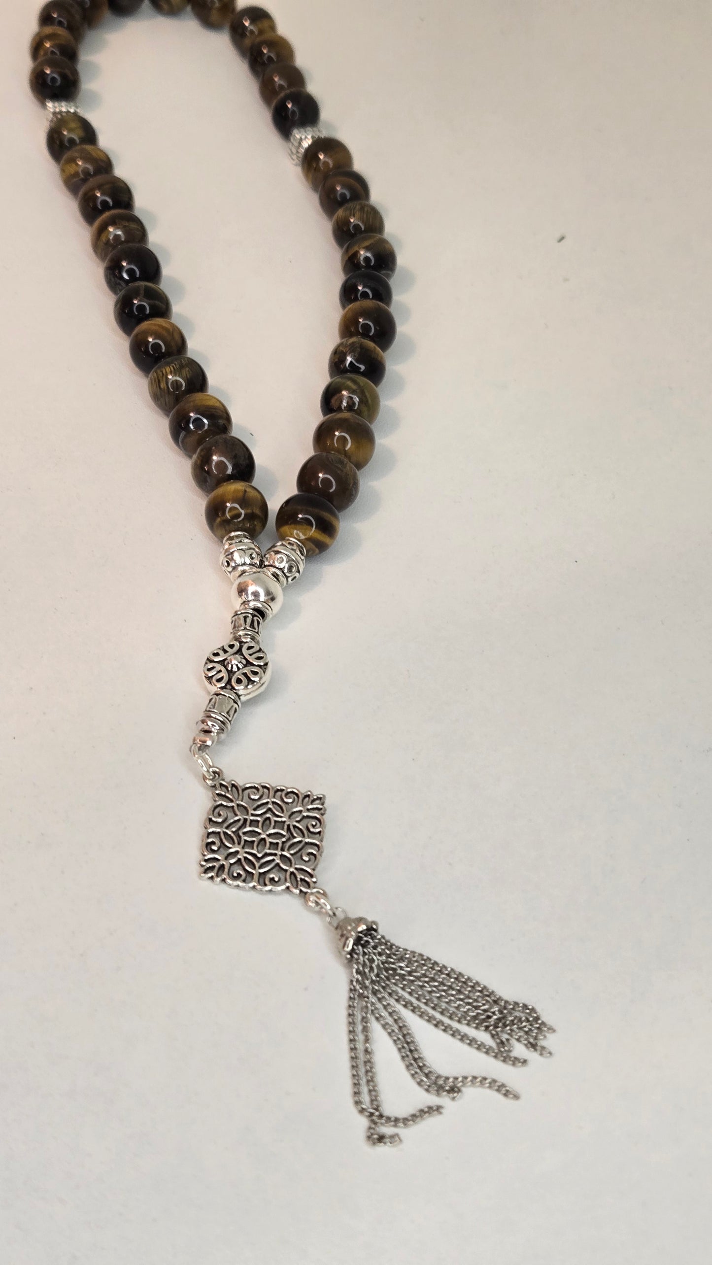 Tiger’s Eye Serenity Prayer Beads