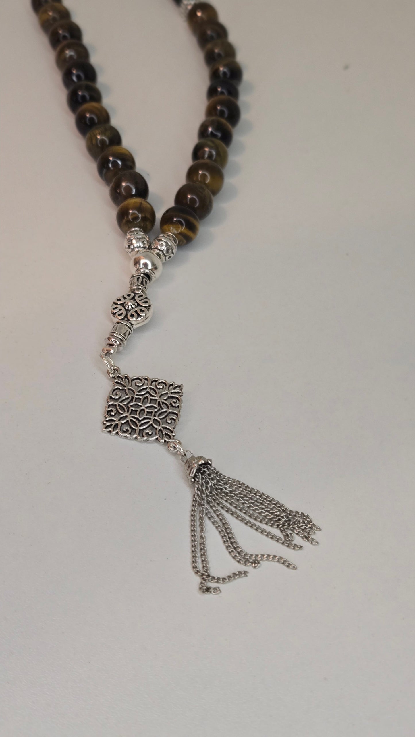 Tiger’s Eye Serenity Prayer Beads