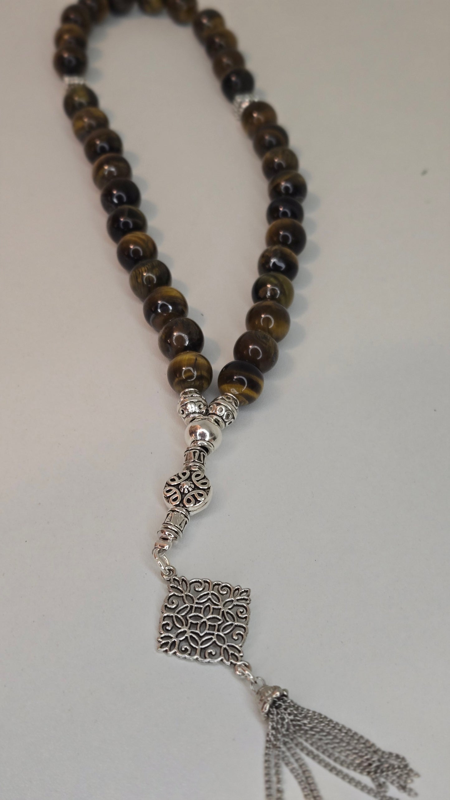 Tiger’s Eye Serenity Prayer Beads