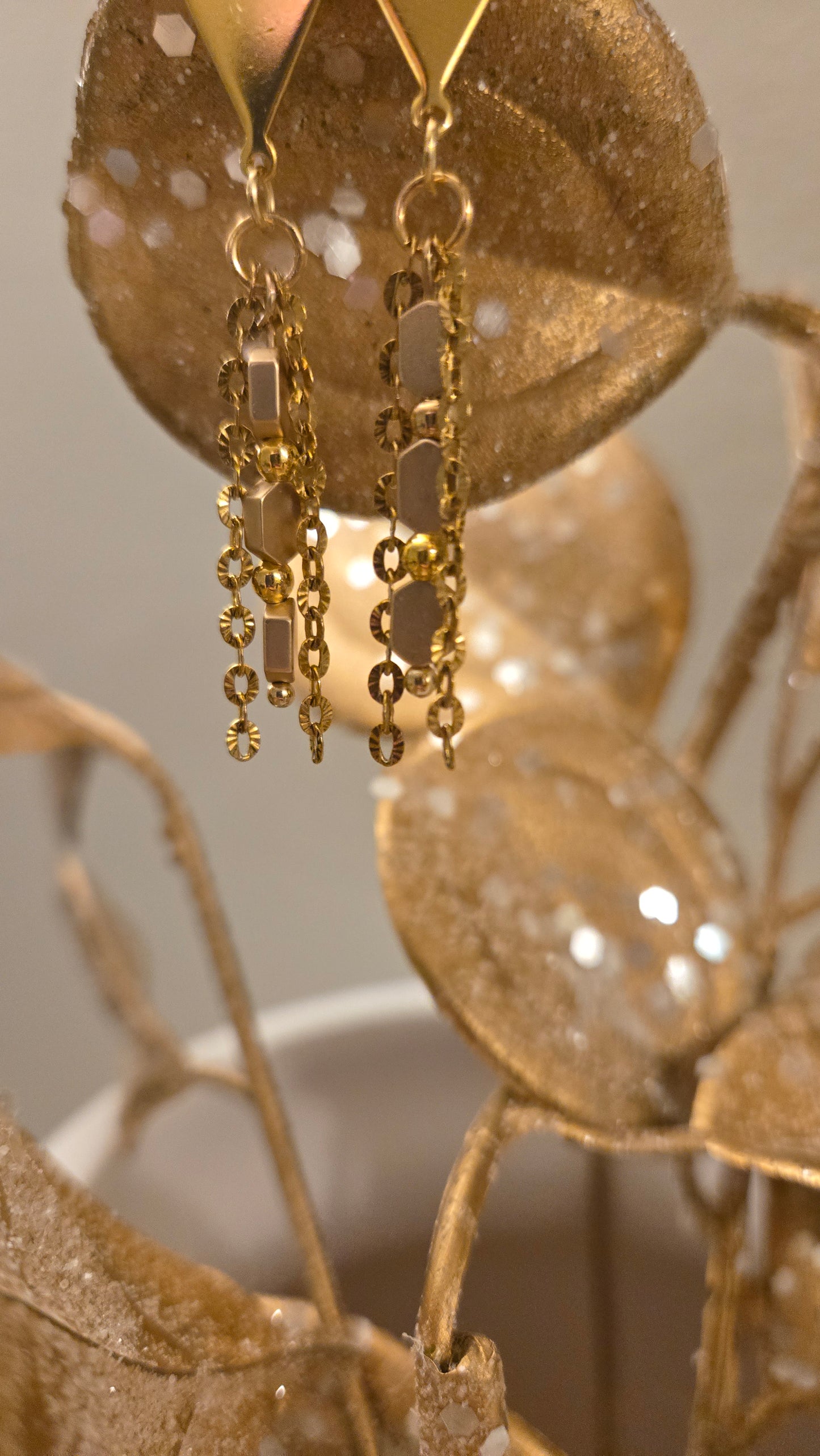 Golden Chain Elegance Earrings