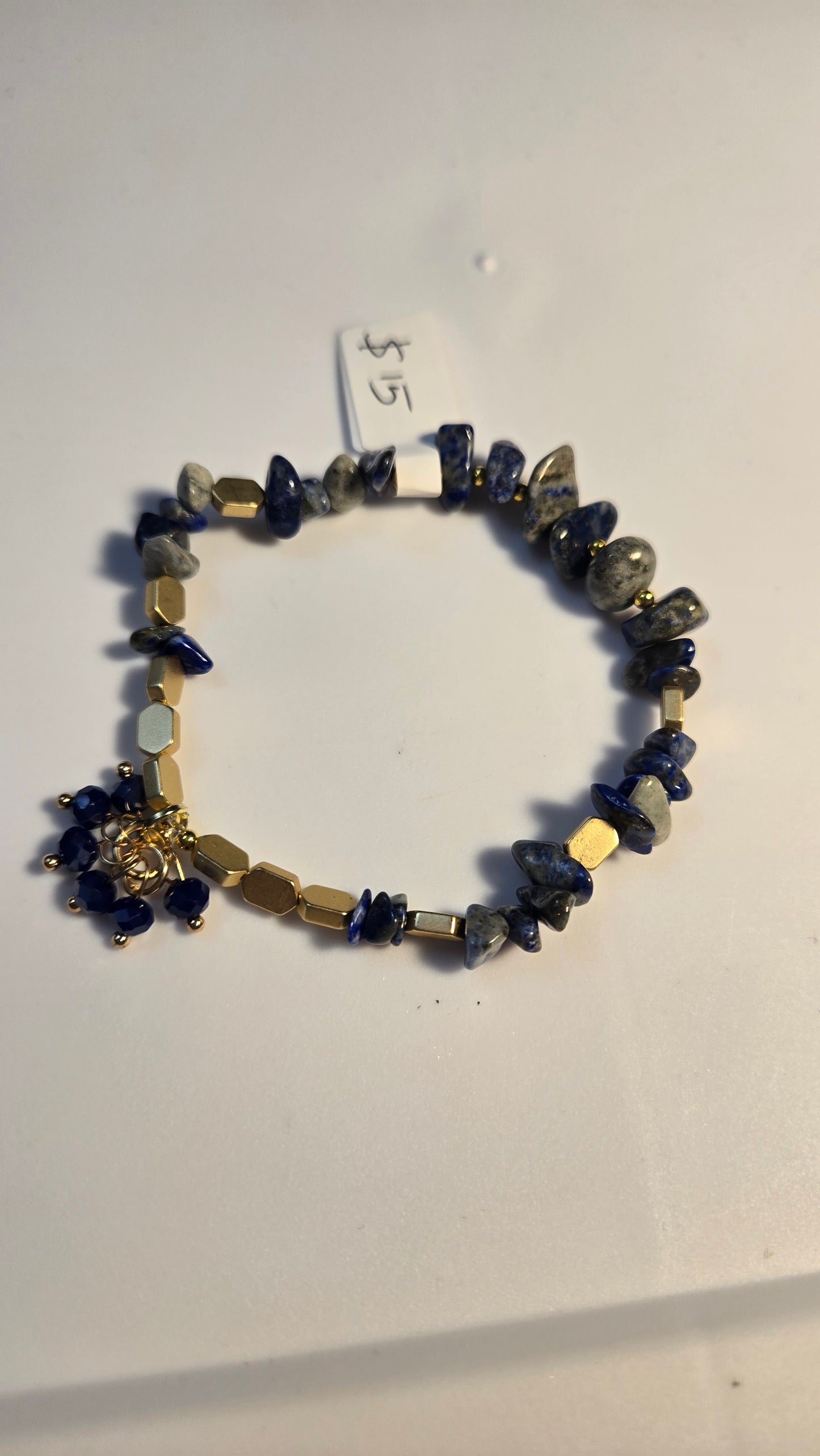Elegant Blue Serenity Bracelet styled with a chic outfit, highlighting its versatility for everyday wear.