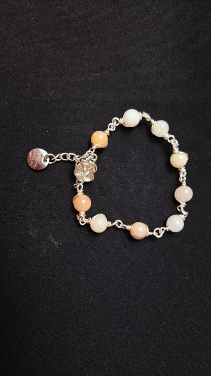 Soft Opal Bracelet with natural opal gemstones and a magnetic clasp, view 2