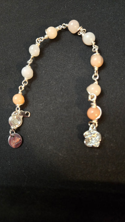 Soft Opal Bracelet with natural opal gemstones and a magnetic clasp, view 6