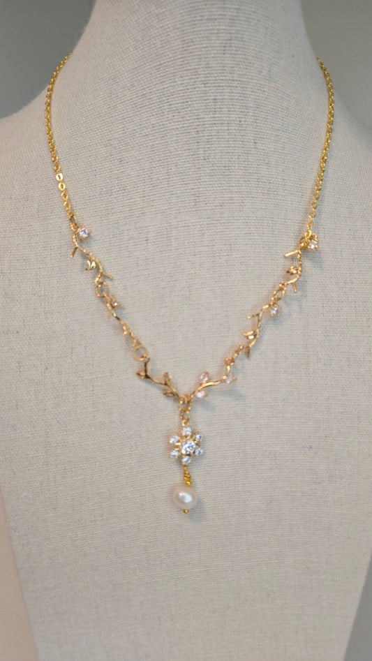 Golden Blossom Whisper Necklace