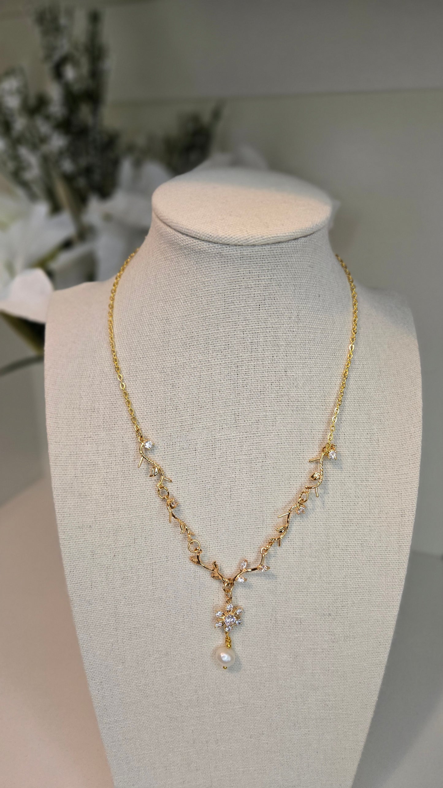 Golden Blossom Whisper Necklace