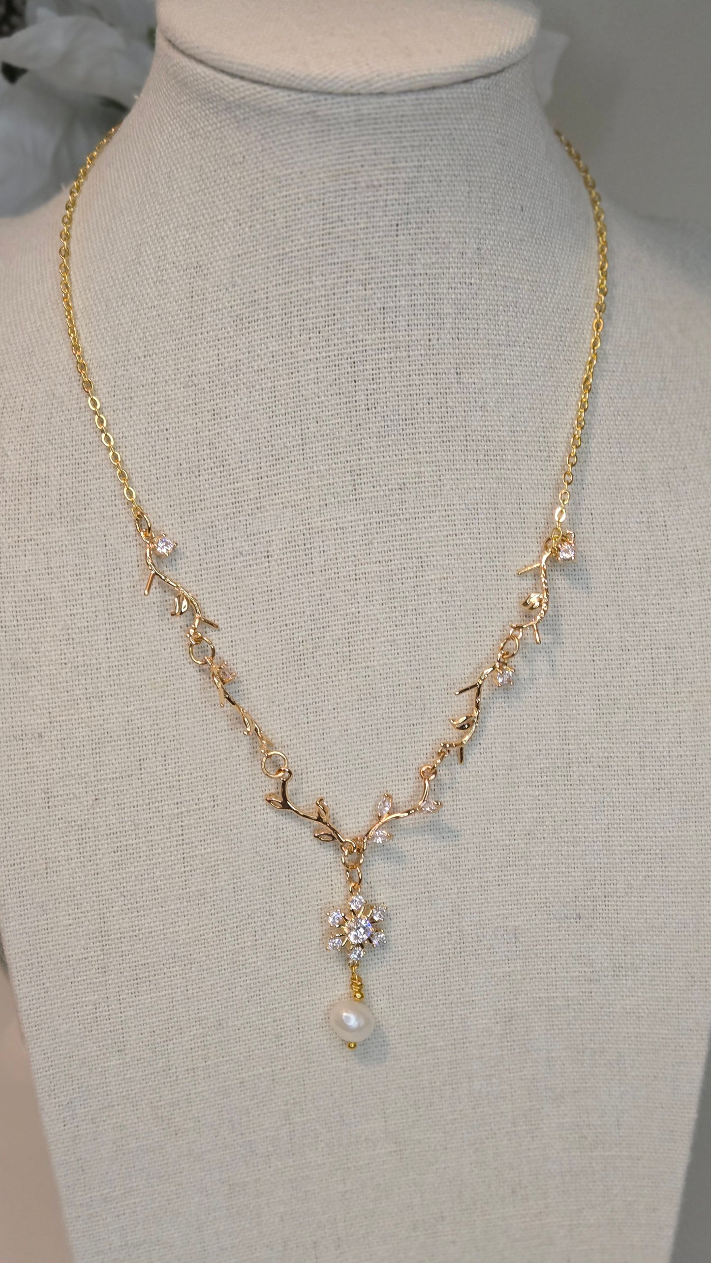 Golden Blossom Whisper Necklace