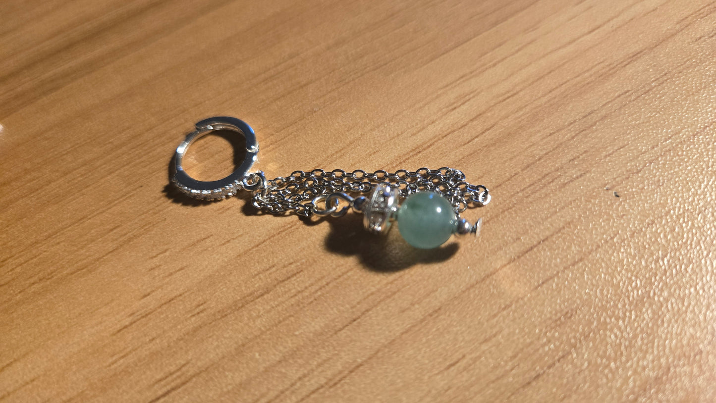 Emerald Chain Drop Earrings