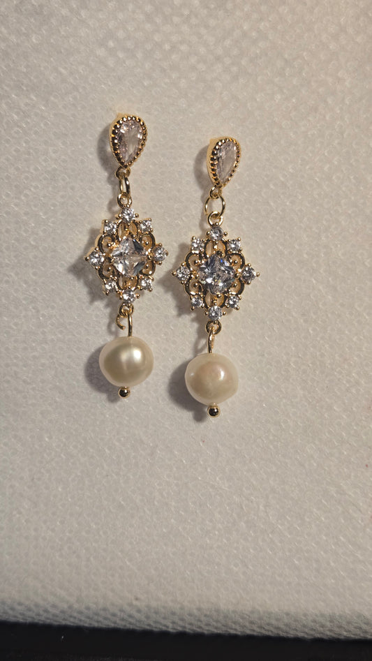 Pearl Radiance Drop Earrings