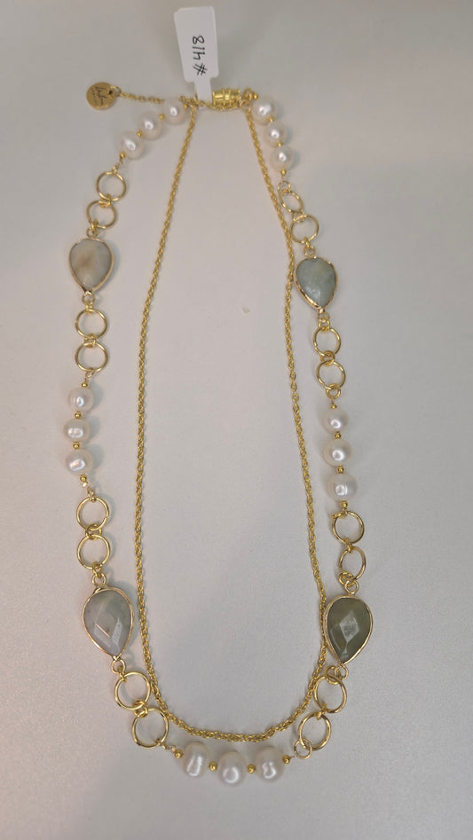 Pearl Agate Necklace